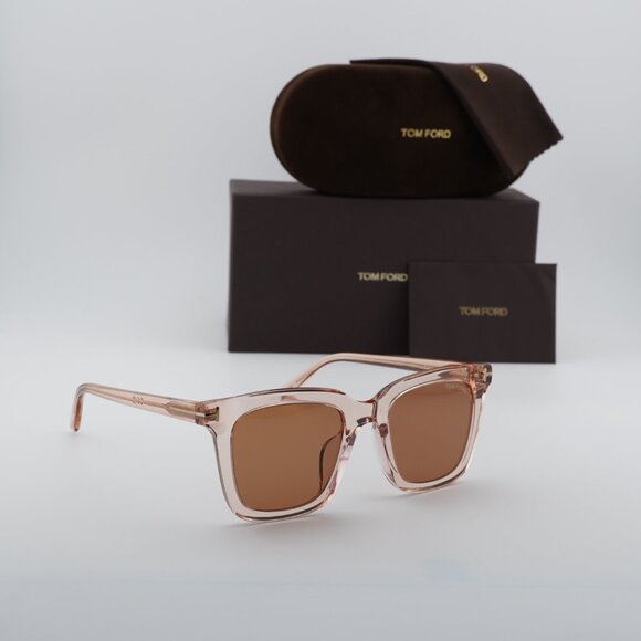 Tom Ford FT0970-K 72E Square Sunglasses - Shiny Pink/Brown main image 9